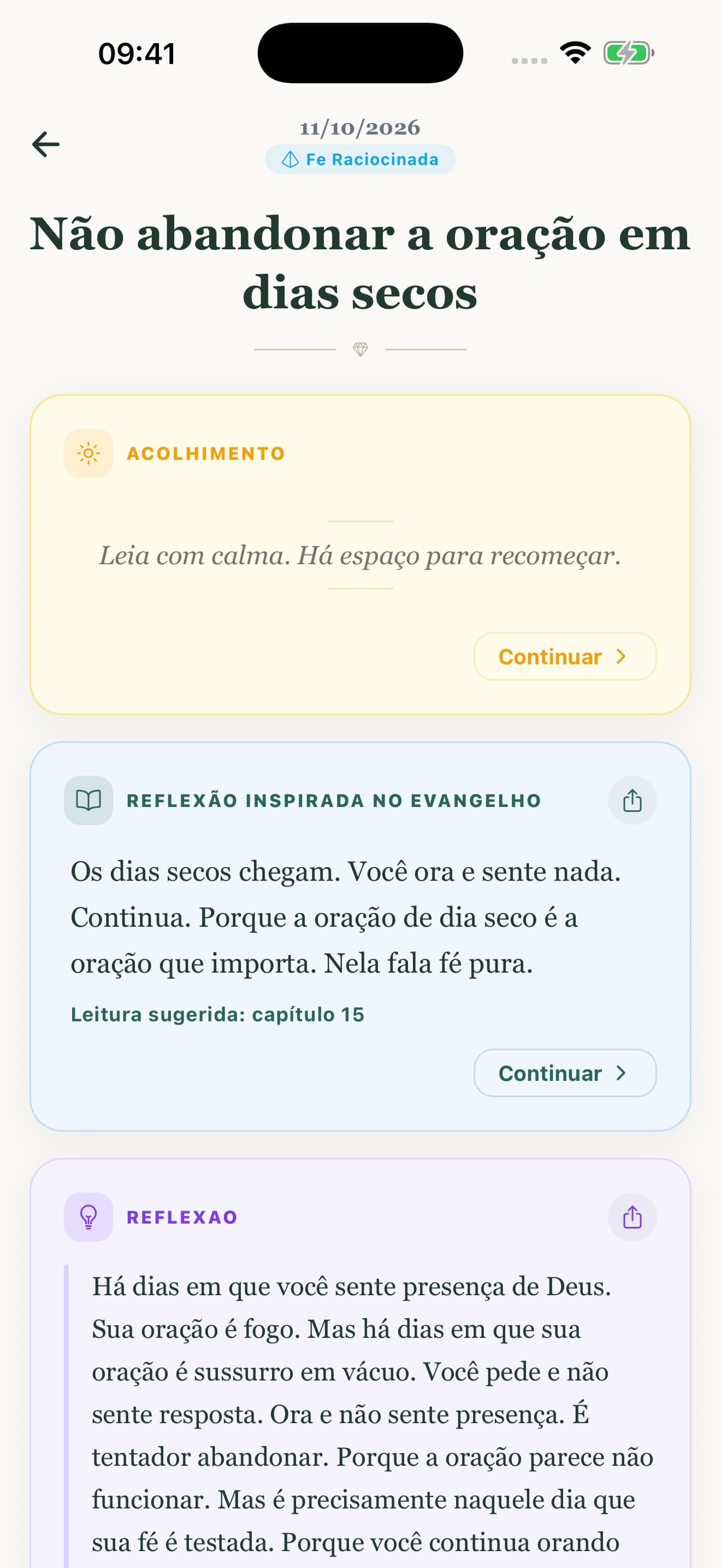 Prévia 5.0: devocional guiado com reflexão inspirada no Evangelho